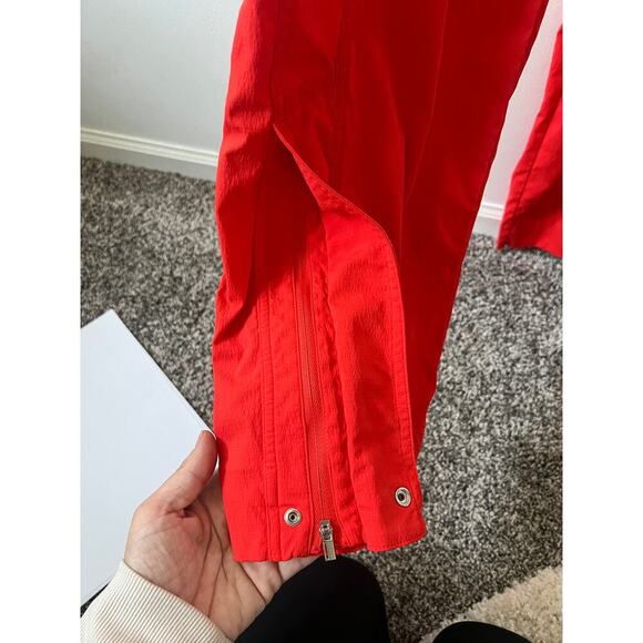Athleta Trekkie high rise patachute pants orangey red color women's size 8 - Picture 5 of 7